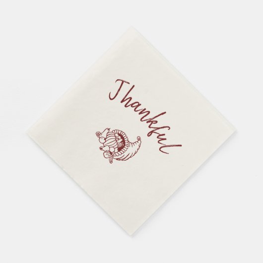 Dankbares Cornucopia-Set von 50 Serviette (Ecke)