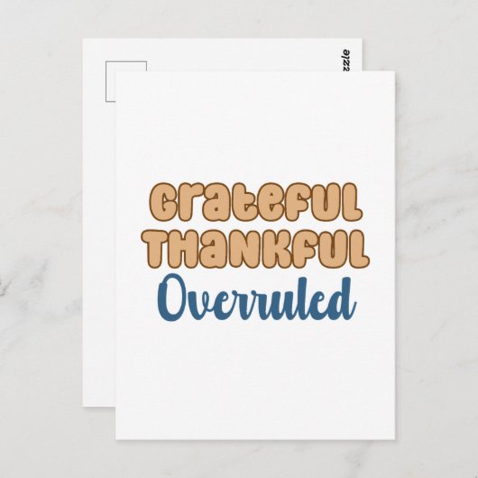 Dankbares dankbar gehobenes Anwaltszitat Postkarte (Vorne/Hinten)