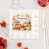 Dankbares Dankbares festes Erntedank Papier Serviette (Beispiel)