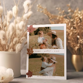 Dankbares, dankbares, gesegnetes Danksagungs-Foto Feiertagskarte