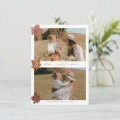 Dankbares, dankbares, gesegnetes Danksagungs-Foto Feiertagskarte (Stehend Vorderseite)