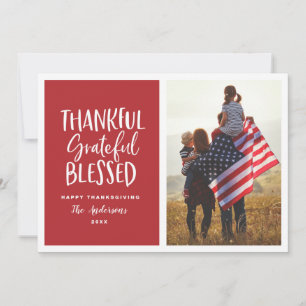 Dankbares, dankbares, gesegnetes Erntedank-Foto