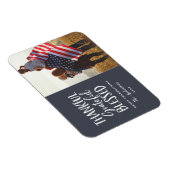 Dankbares, dankbares, gesegnetes Erntedank Foto Magnet (Rechte Seite)