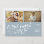 Dankbares Dankbares gesegnetes Foto Weihnachten (Vorderseite)