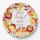 Dankbares Dankbares gesegnetes Geschirr für Ernted Pappteller (Vorderseite)