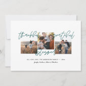 dankbares, dankbares, gesegnetes modernes minimale ankündigung (Vorderseite)