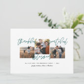 dankbares, dankbares, gesegnetes modernes minimale ankündigung (Stehend Vorderseite)