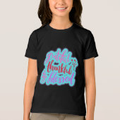 Dankbares Dankbares gesegnetes Zitat Tri-Blend Shirt (Vorderseite)