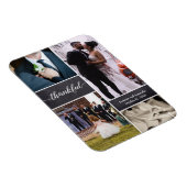 Dankbares Drehbuch Rustic Wedding Foto Collage Magnet (Rechte Seite)