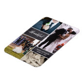 Dankbares Drehbuch Rustic Wedding Foto Collage Magnet (Linke Seite)