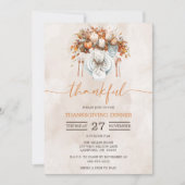 Dankbares Erntedank Dinner Einladung (Vorderseite)