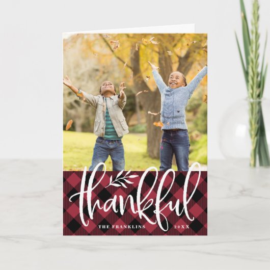 Dankbares Erntedank-Foto gefaltete Karte der (Vorderseite)