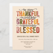 Dankbares Fall Harvest Dinner Party Einladung (Vorne/Hinten)