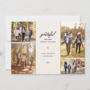 Dankbares Feiertags-4-Bild-Foto-Karte Feiertagskarte