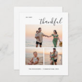 Dankbares Foto für 3 Familienmitglieder Feiertagskarte (Vorne/Hinten)