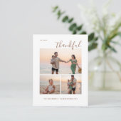 Dankbares Foto für 3 Familienmitglieder Feiertagskarte (Stehend Vorderseite)