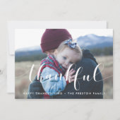 Dankbares Foto für Elegante Erntedank Feiertagskarte (Vorderseite)