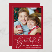 Dankbares Foto Red Frohe Weihnachten (Vorne/Hinten)