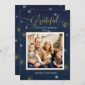 Dankbares Foto Weihnachtskarte Einladung (Vorne/Hinten)