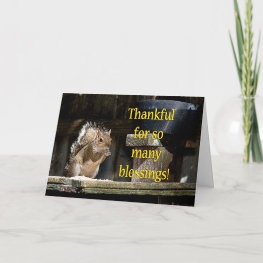 Dankbares Glück Natur Dankeskarte (Vorderseite)
