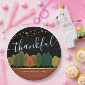 Dankbares glückliches Friendsgiving Paper Plate mi Pappteller (Party)