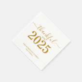 Dankbares Gold Script Personalisierter Erntedank Serviette (Ecke)