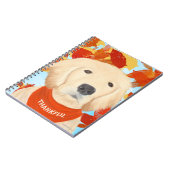 Dankbares Golden Dog Fall Journal Notizblock (Linke Seite)