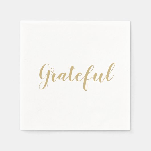 Dankbares Goldskriptpapier für niedlichen Erntedan Serviette (Vorderseite)