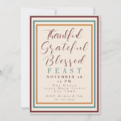 Dankbares großes gesegnetes Erntedank-Fest Einladung (Vorderseite)