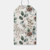 Dankbares Grün Botanisch Geschenkanhänger (Rückseite)