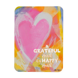 Dankbares Happy Heart Magnet Kunst von Pedie Wolfo