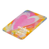 Dankbares Happy Heart Magnet Kunst von Pedie Wolfo (Linke Seite)