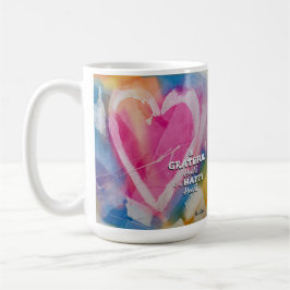 Dankbares Happy Heart Tasse Art von Pedie Wolfond