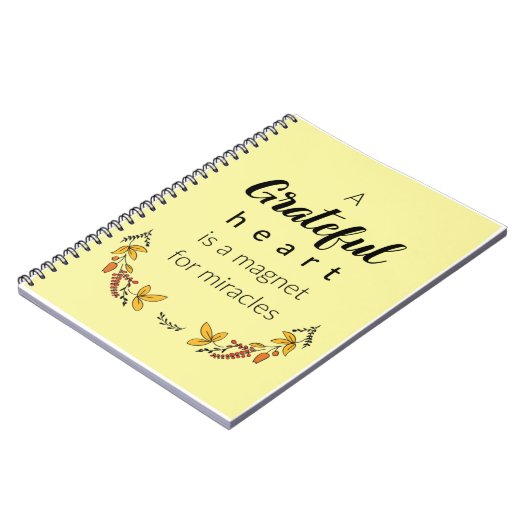 Dankbares Heart Quote Spiral Notebook Notizblock (Linke Seite)