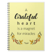 Dankbares Heart Quote Spiral Notebook Notizblock (Vorderseite)