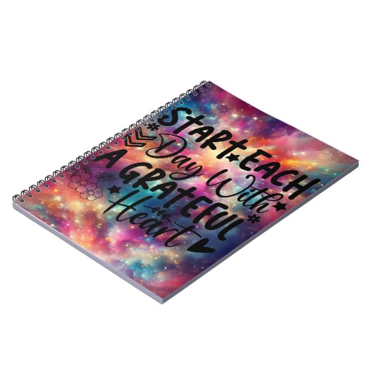 Dankbares Heart Spiral Foto Notebook Notizblock (Linke Seite)