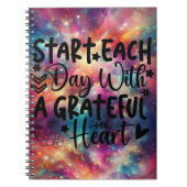 Dankbares Heart Spiral Foto Notebook Notizblock (Vorderseite)