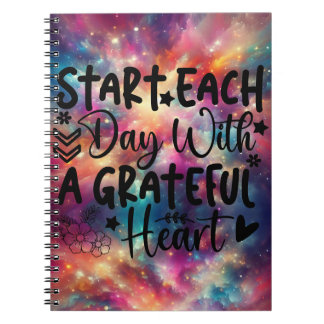 Dankbares Heart Spiral Foto Notebook Notizblock