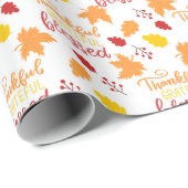 Dankbares Herbst-Geschenkverpackungspapier Geschenkpapier (Rolleneckpunkt)