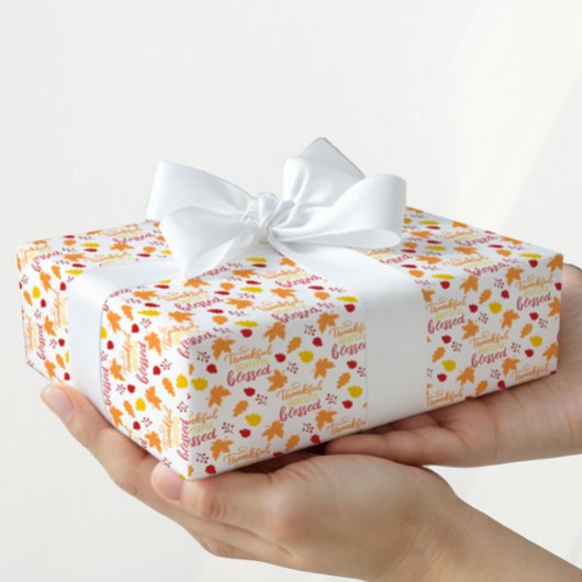 Dankbares Herbst-Geschenkverpackungspapier Geschenkpapier