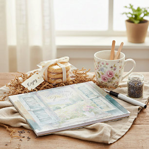 Dankbares Herz-Aquarell-Blumenfenster Notizblock