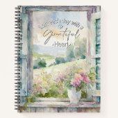 Dankbares Herz, Blumenzeitschrift Notizblock (Vorderseite)