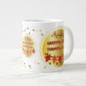 Dankbares Herz Dankbare Seele Jumbo-Tasse (Vorderseite Rechts)