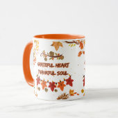 Dankbares Herz Dankbare Seele Tasse (Vorderseite Links)