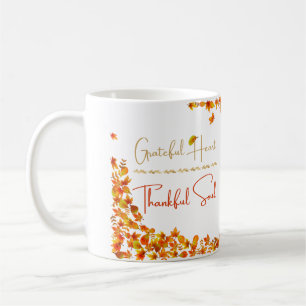 Dankbares Herz Dankbare Seele Tasse – Minimal Herb