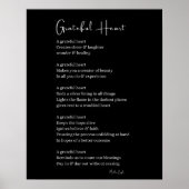 Dankbares Herz-Erntedank-Poster Poster (Vorne)