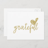 dankbares Herz Feiertagspostkarte (Vorne/Hinten)