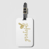 dankbares Herz Gepäckanhänger (Vorderseite Vertikal)