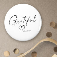 Dankbares Herz | Ihr Name Minimal Tinte Script