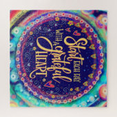 Dankbares Herz Inspiration Hübsch Fun Trendy Puzzle (Horizontal)